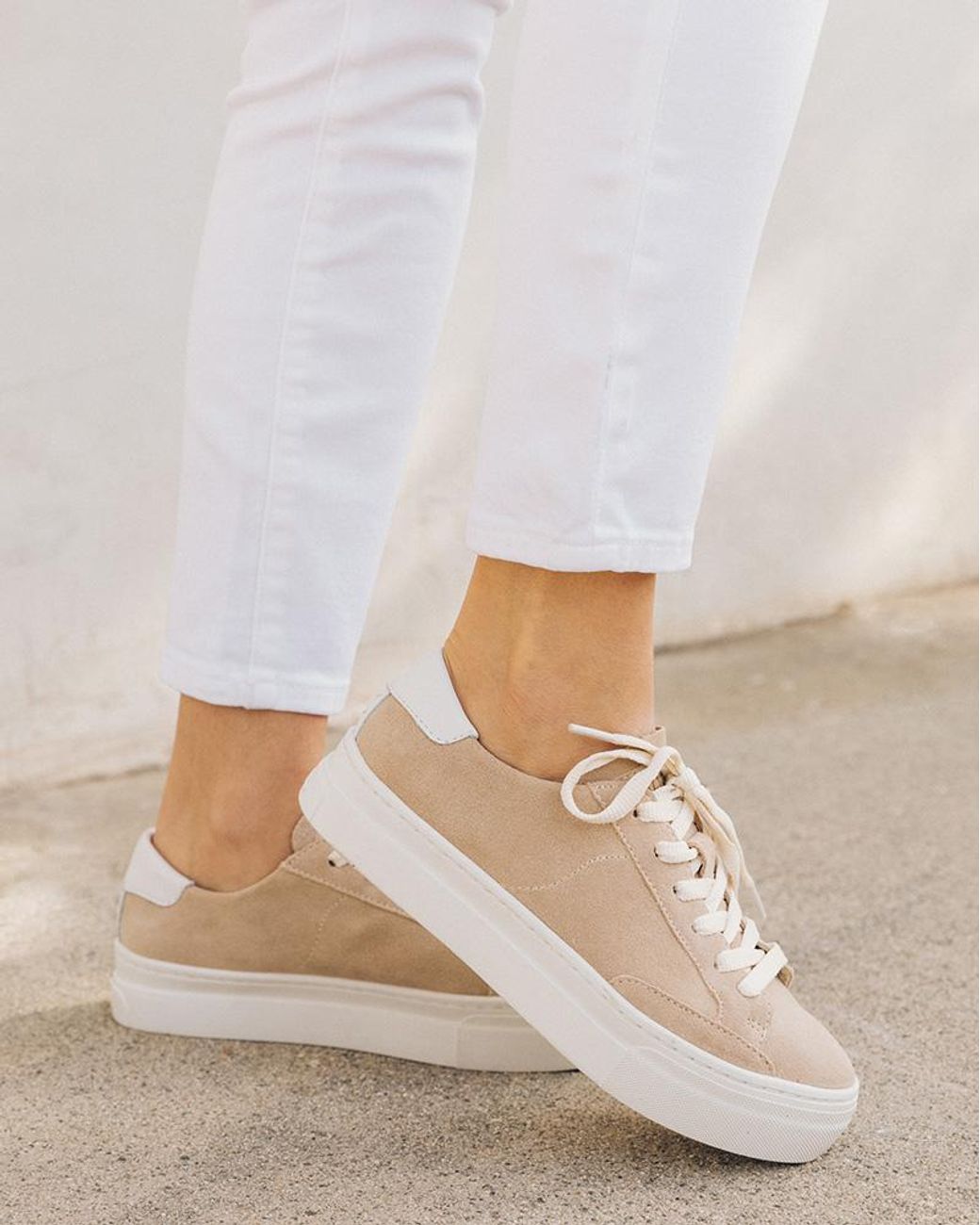 Soludos Leather Ibiza Platform Sneaker in Sand (Natural) - Lyst