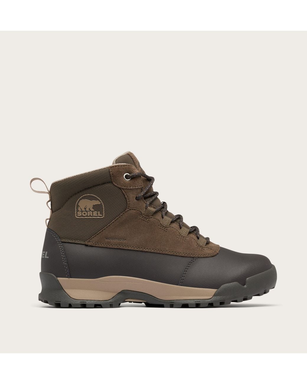 Sorel Brown Buxton Lite Lace Plus Waterproof Winter Boots for men