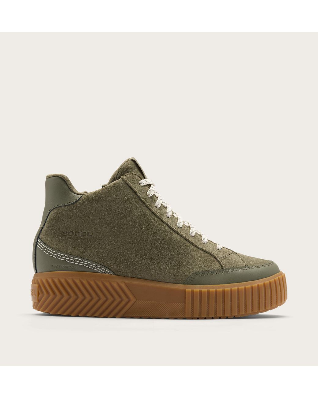 Sorel Green Ona Ave Zip Mid Waterproof Sneaker