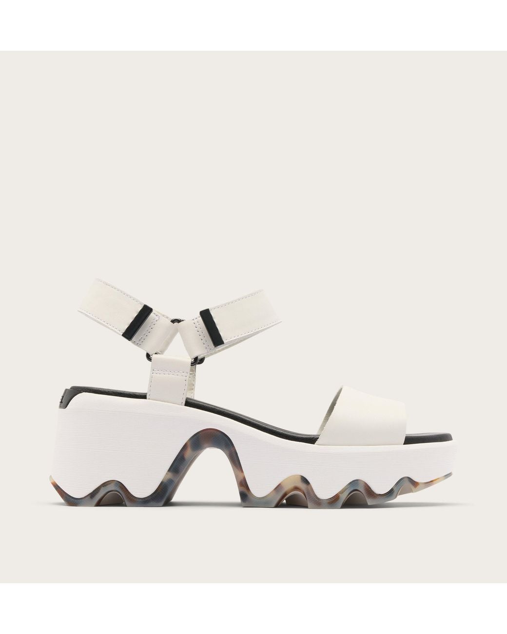 Sorel White Kinetic Aura Y-Strap Sandal