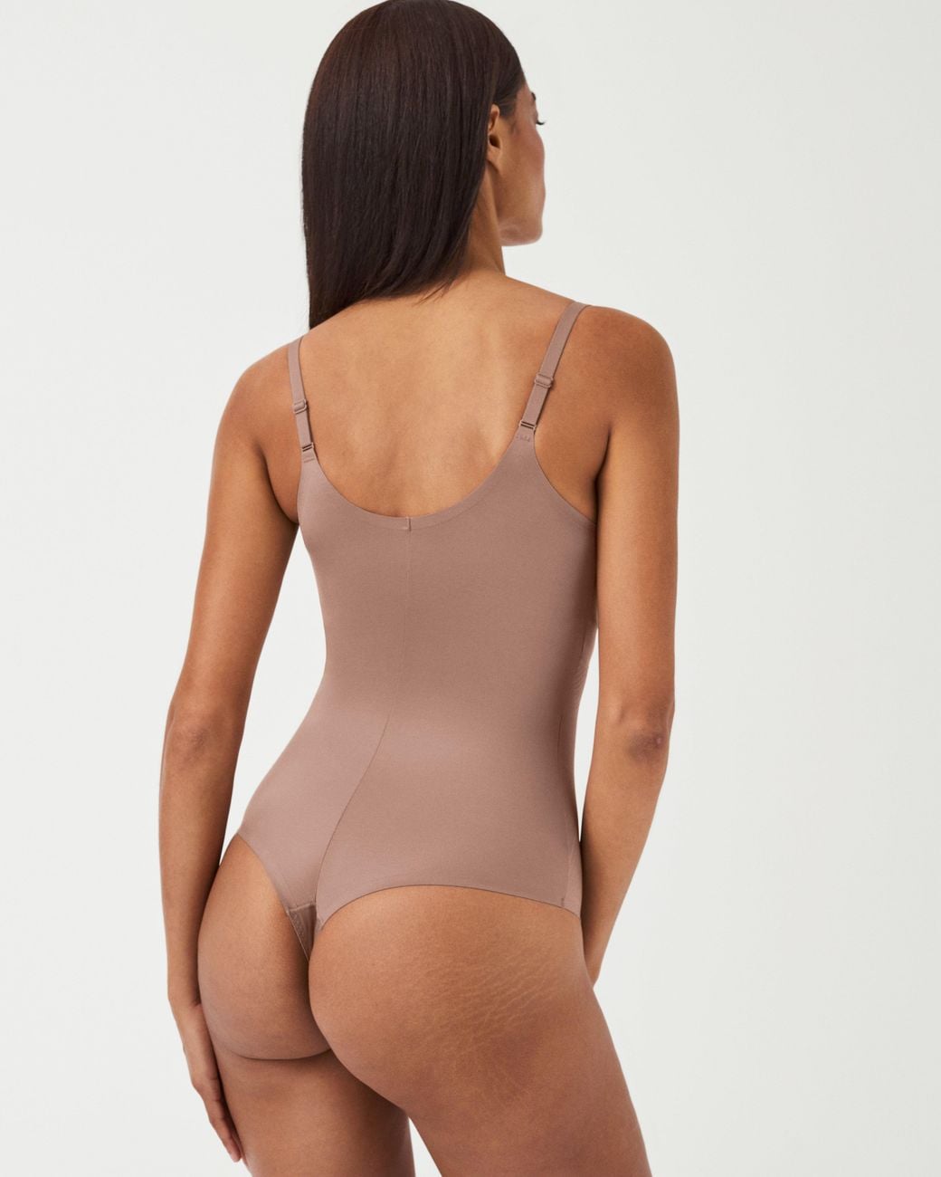 Spanx Brown Shape Invisible Cami Thong Bodysuit