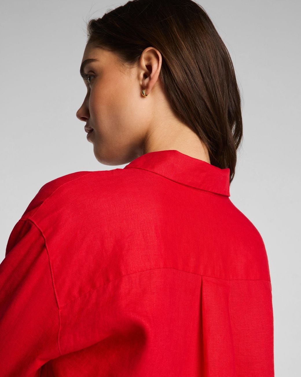 Spanx Red Beach Button Down