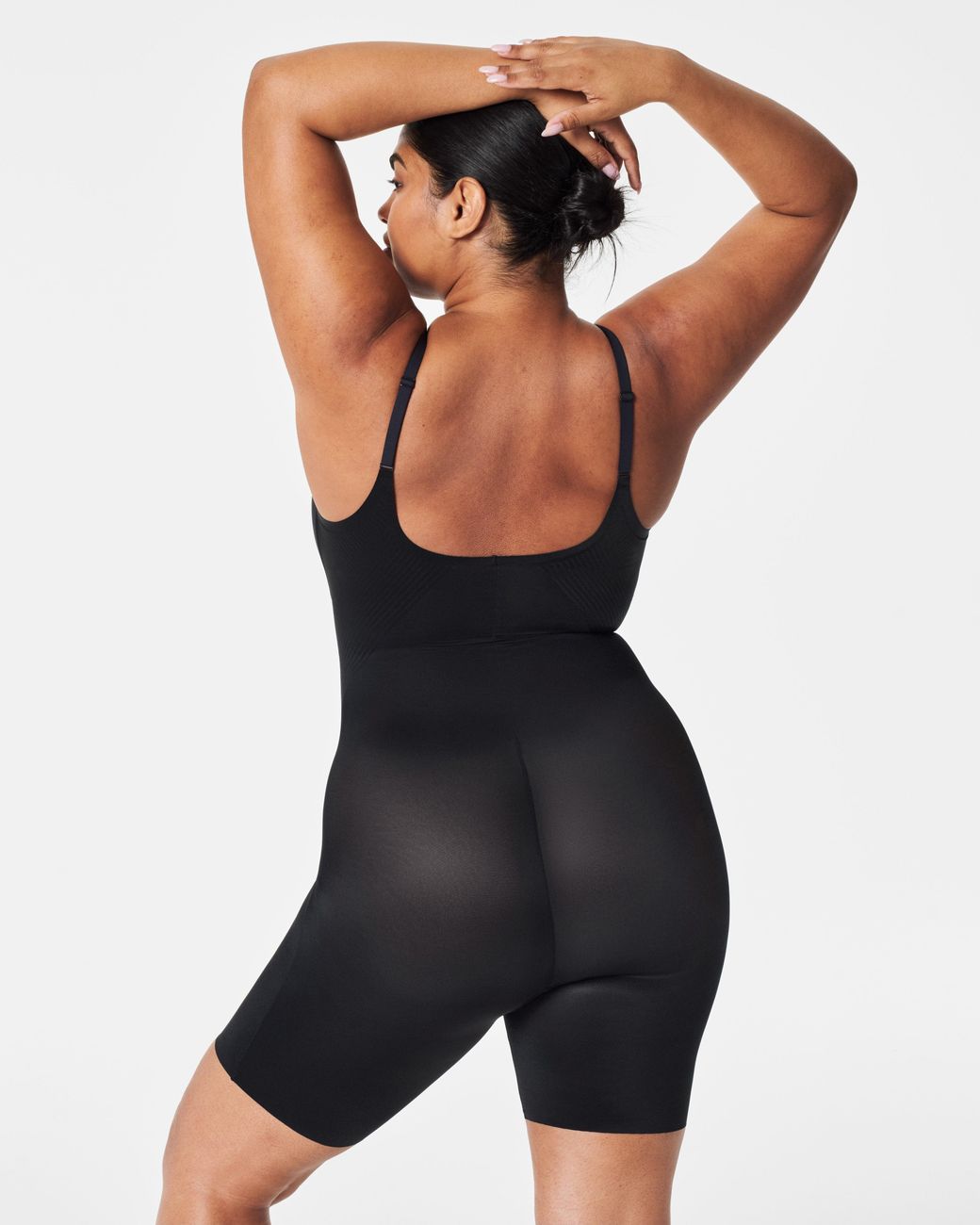 Spanx Black Shape Invisible Mid-Thigh Bodysuit