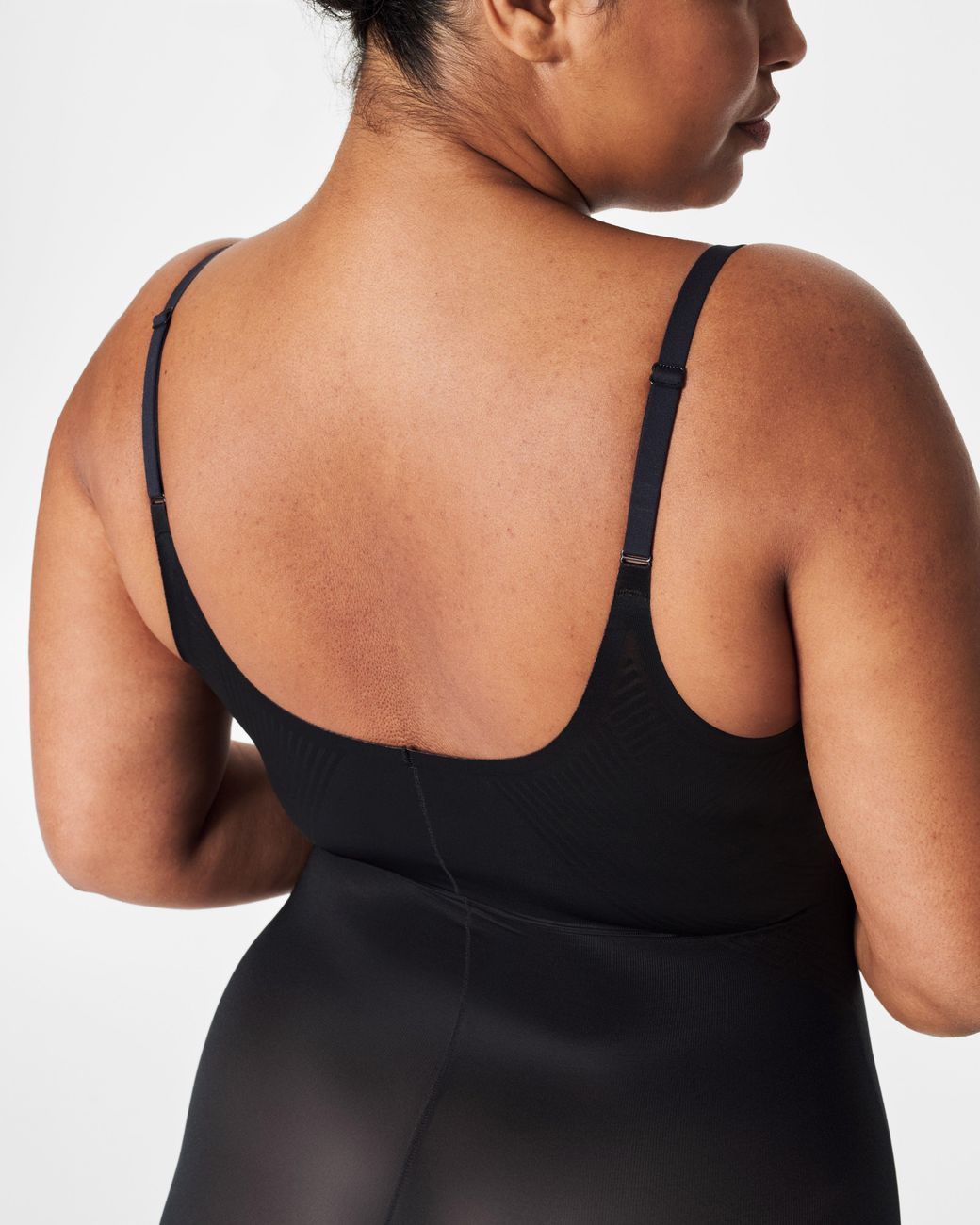 Spanx Black Shape Invisible Mid-Thigh Bodysuit