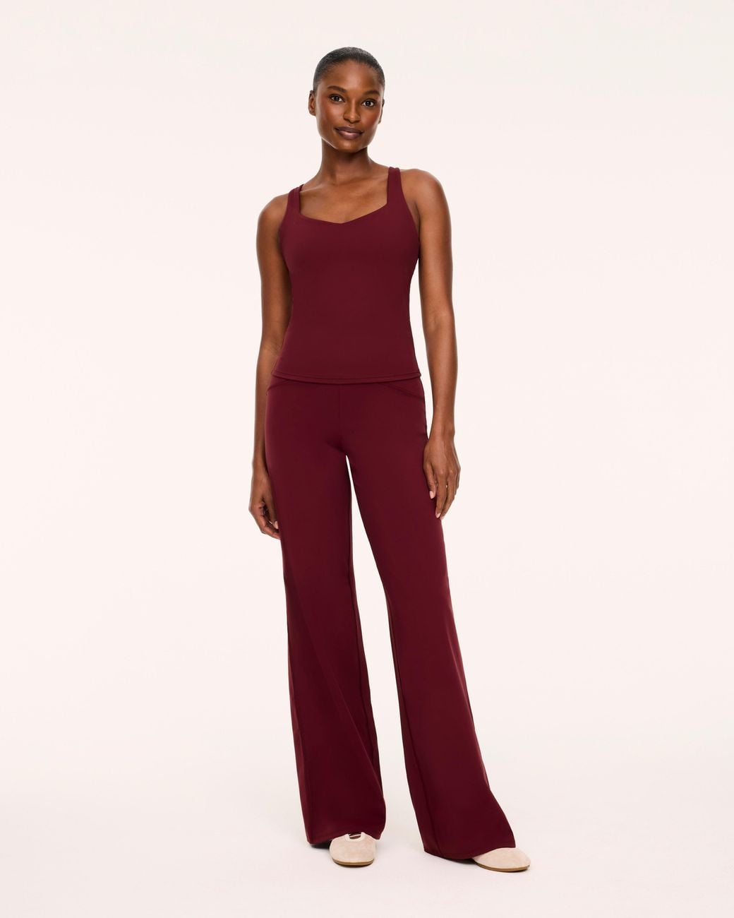 Spanx Red Shape Booty Boost Wide Leg Pants