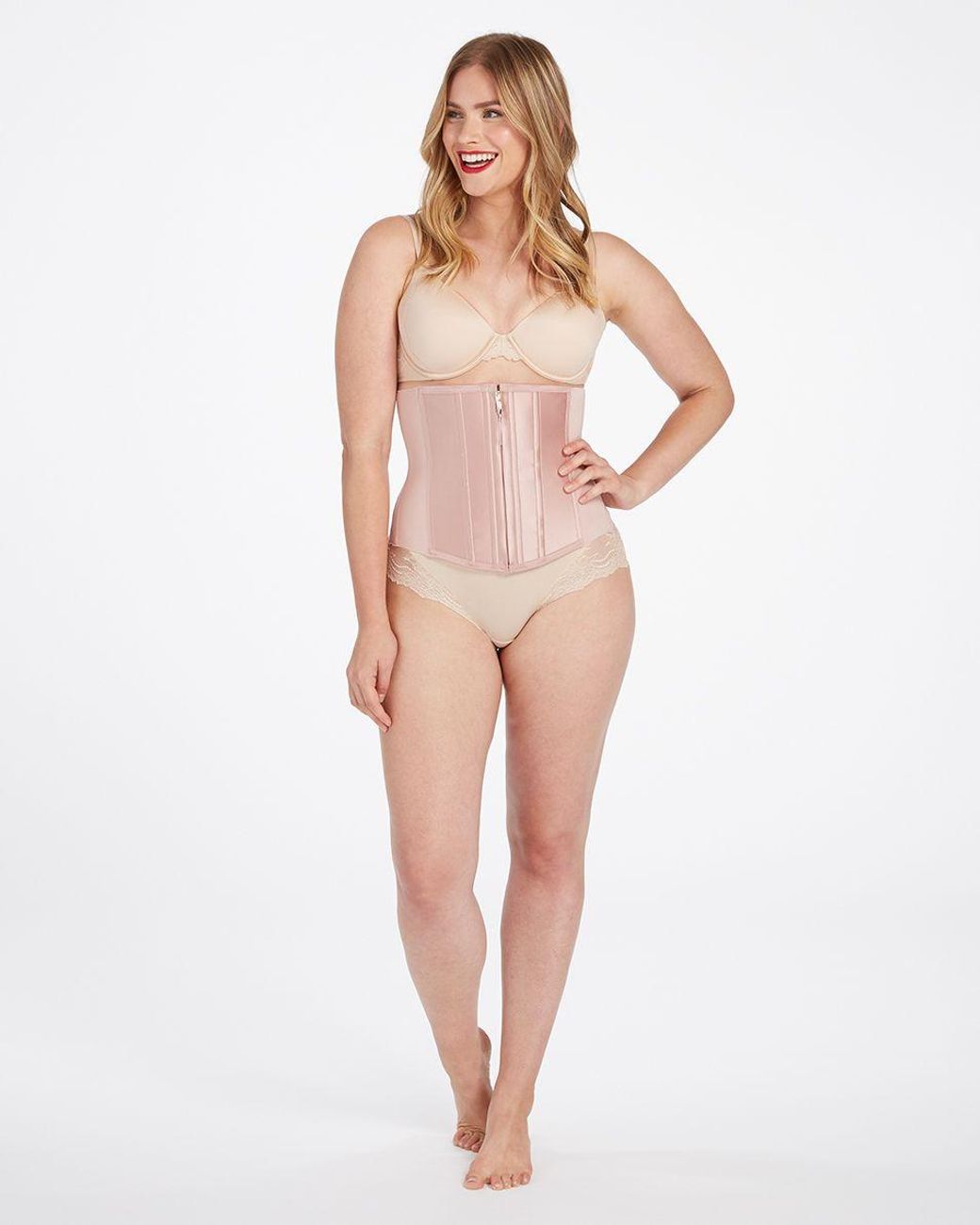 Spanx Shapewear Sculpture Corset in Pink | Lyst
