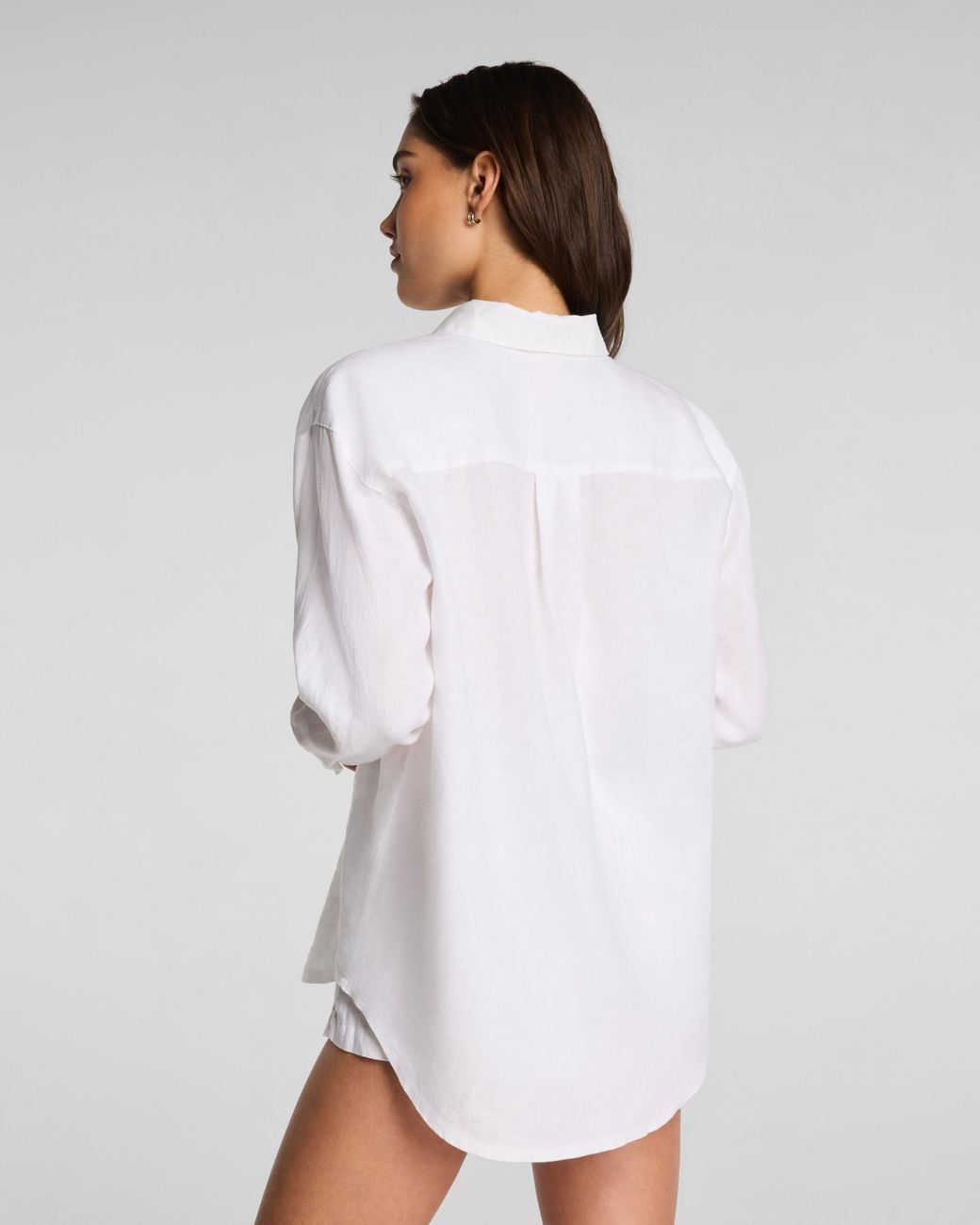 Spanx White Beach Button Down