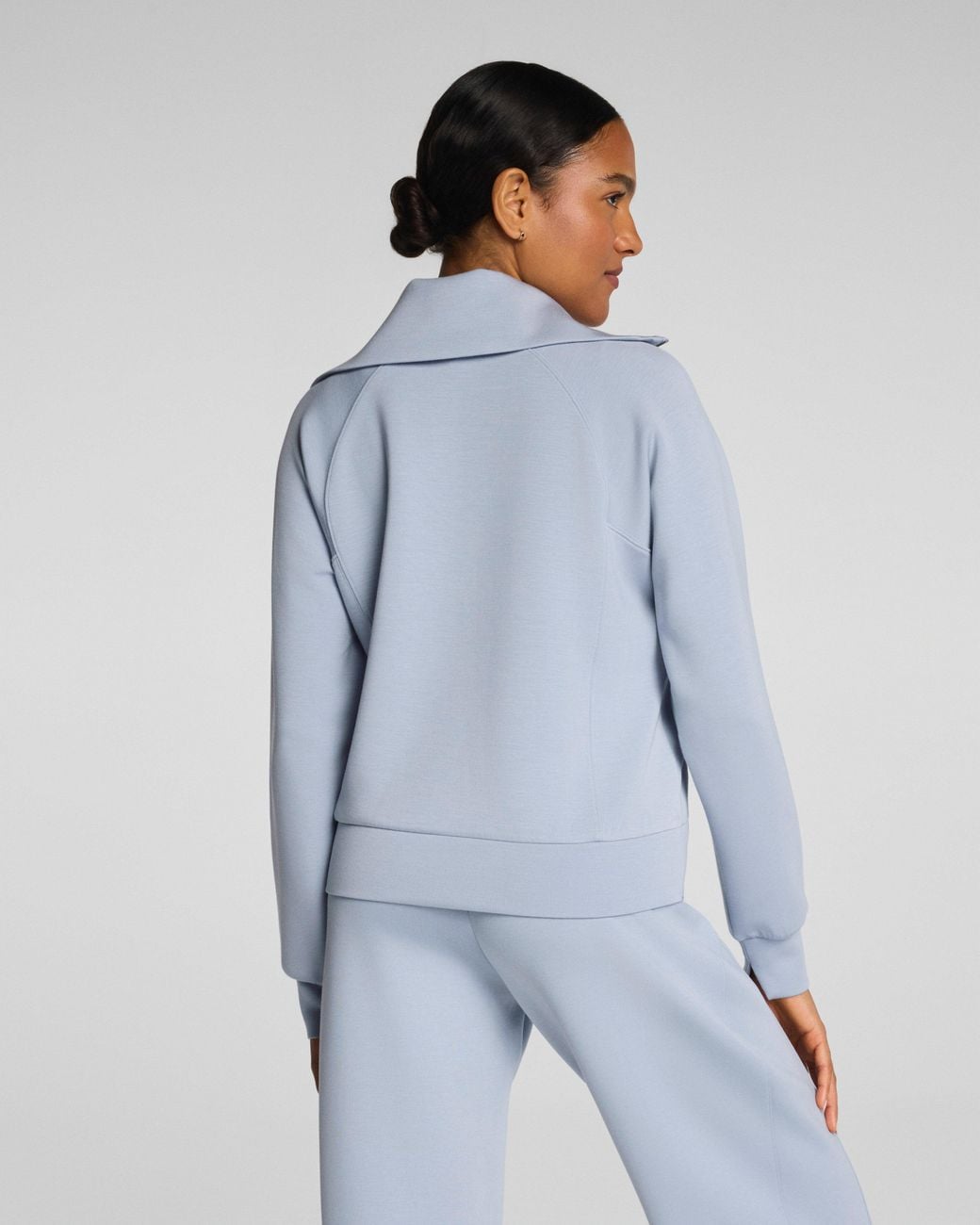 Spanx Blue Airessentials Half Zip Top