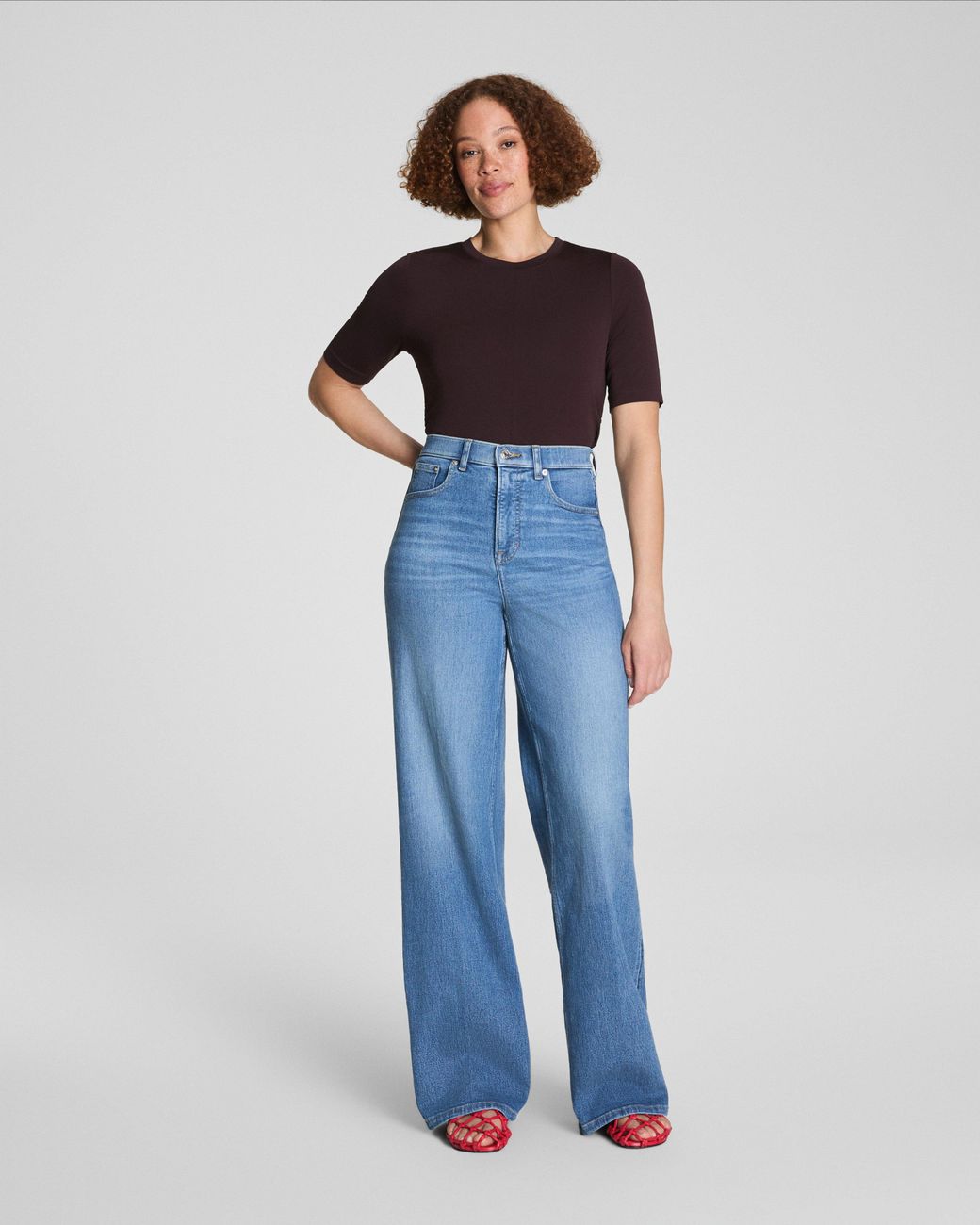 Spanx Blue Shape Authentic 360 Wide Leg Jeans, Elysian