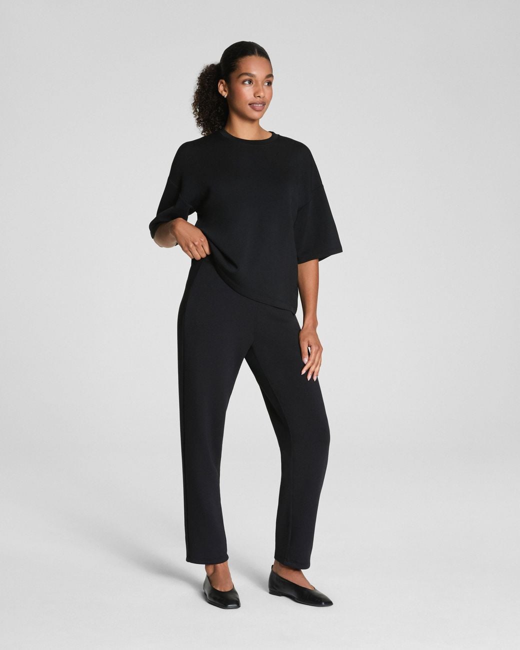Spanx Black Airessentials Slim Straight Pants