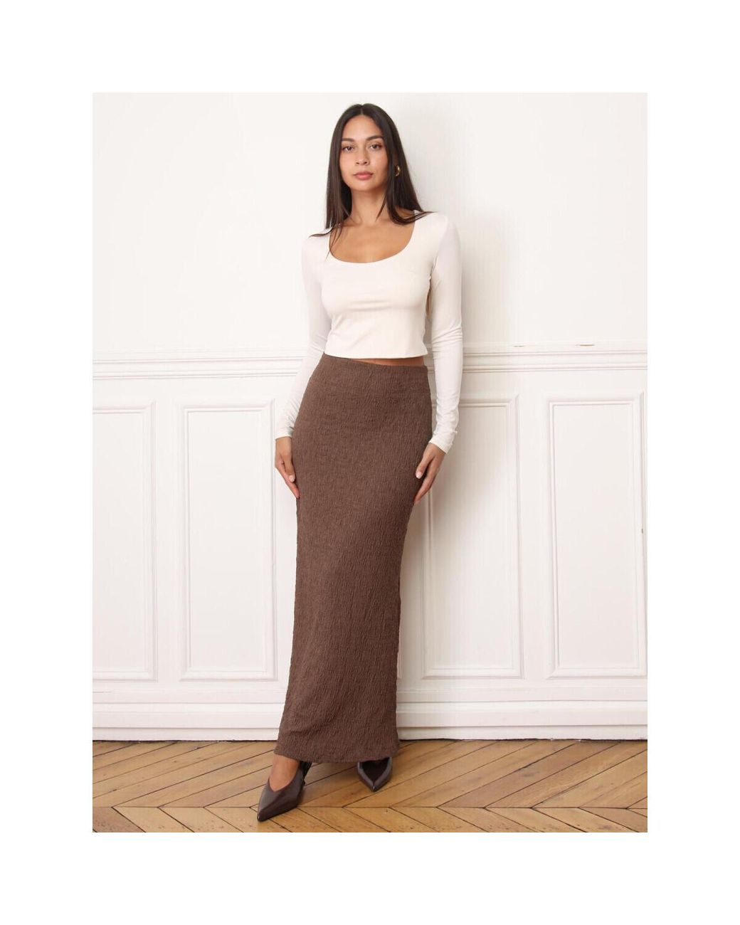 Jupes Longues Jupes Pour Femme La Modeuse en coloris Brown