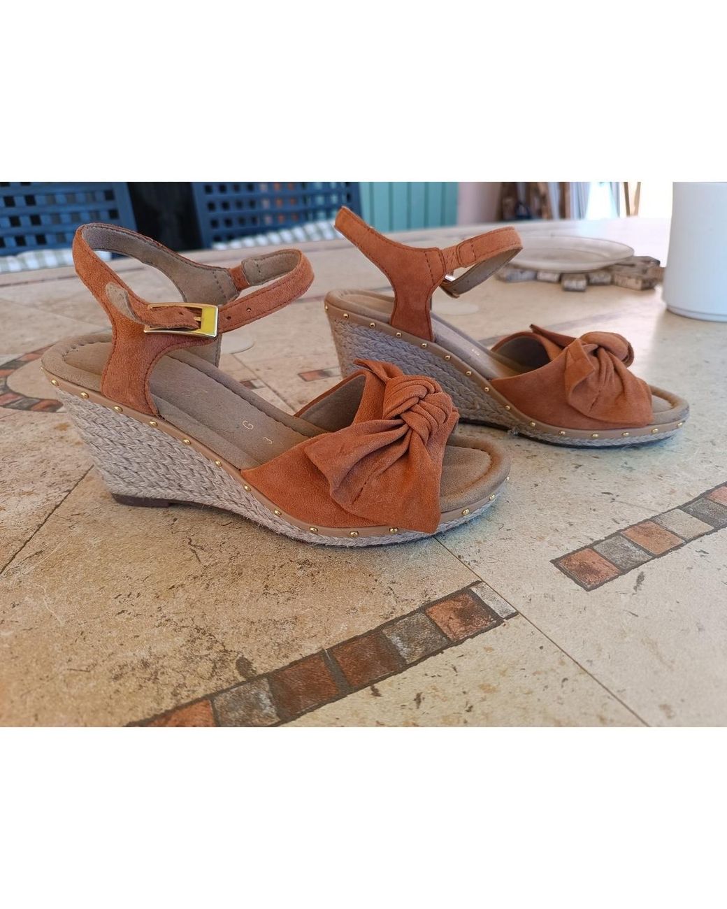 Sandales Compensées Sandales Femme Gabor en coloris Brown