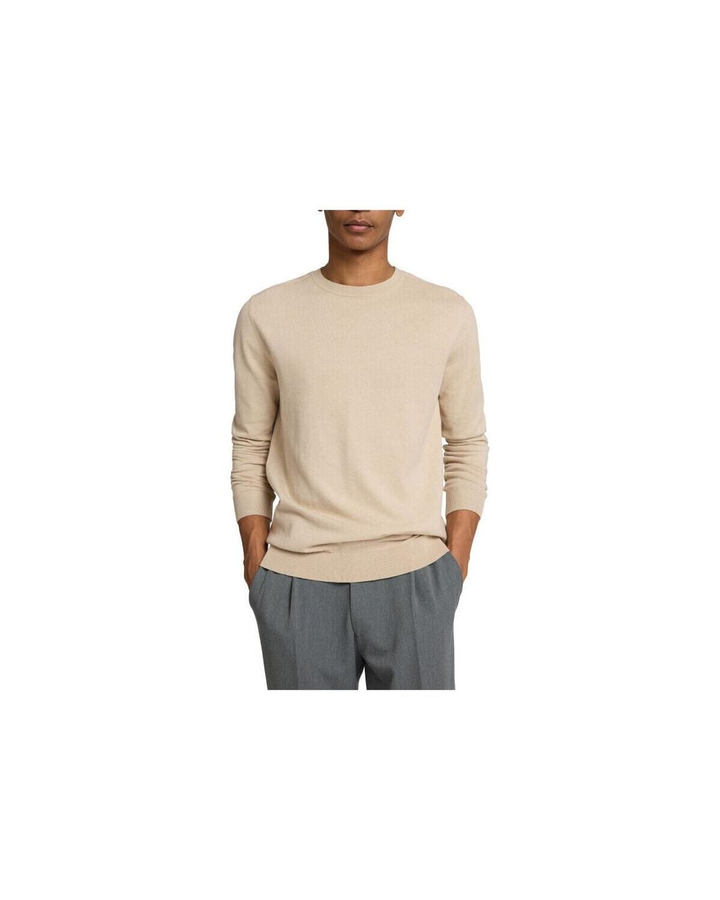 Pull 6064601 SELECTED en coloris Natural