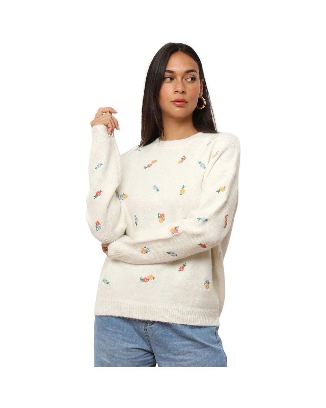 Pull Pulls Pour Femme La Modeuse en coloris White