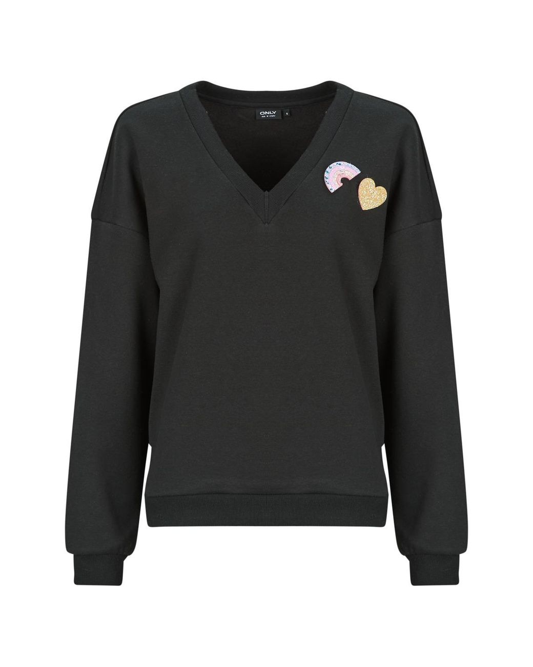 Pull Onlholly L/S V-Neck ONLY en coloris Black