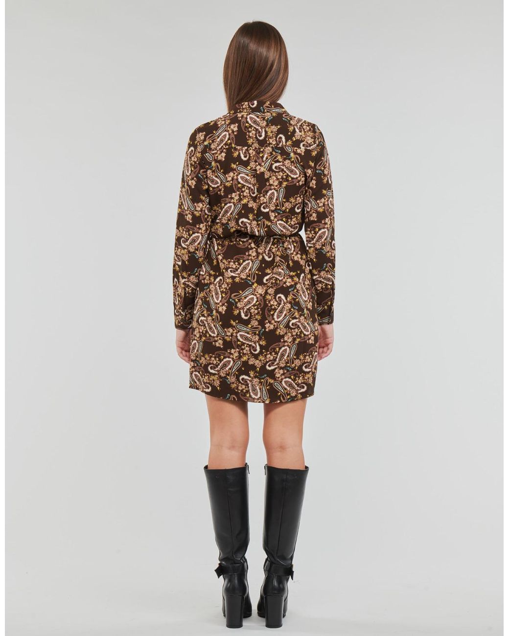 Robe Courte Vmsaga Vero Moda en coloris Brown