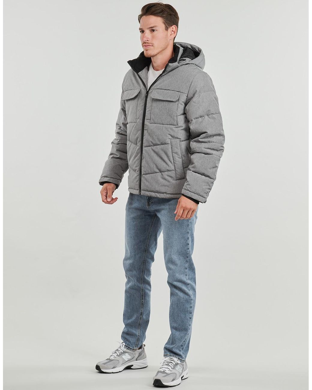 Jack & Jones Donsjas Jjbuild in het Gray voor heren