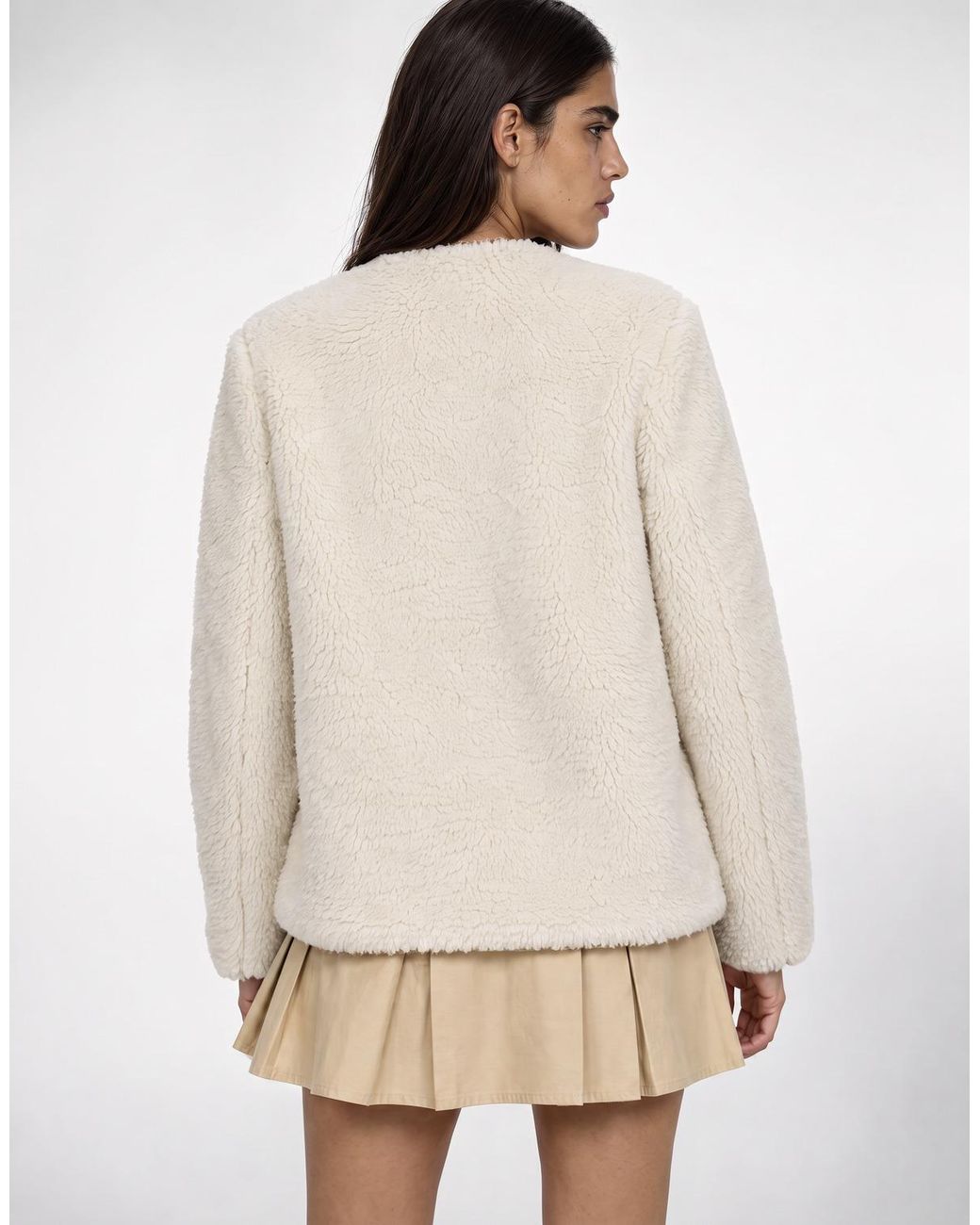 Blouson Vmfrancesca Teddy Vero Moda en coloris White