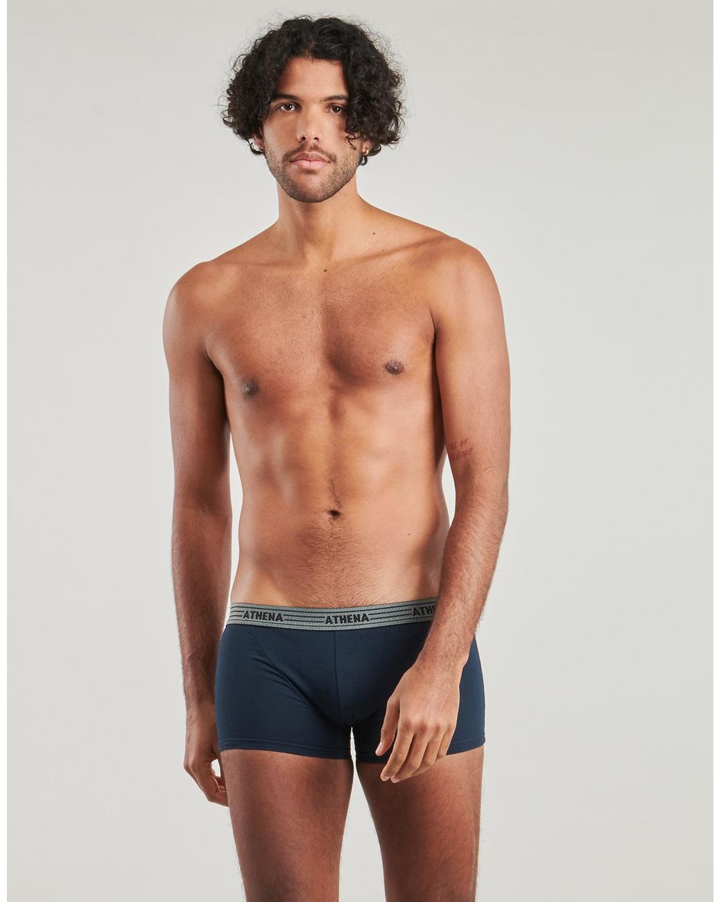 Athena Boxers Basic Coton Pack De 4 in het Green voor heren