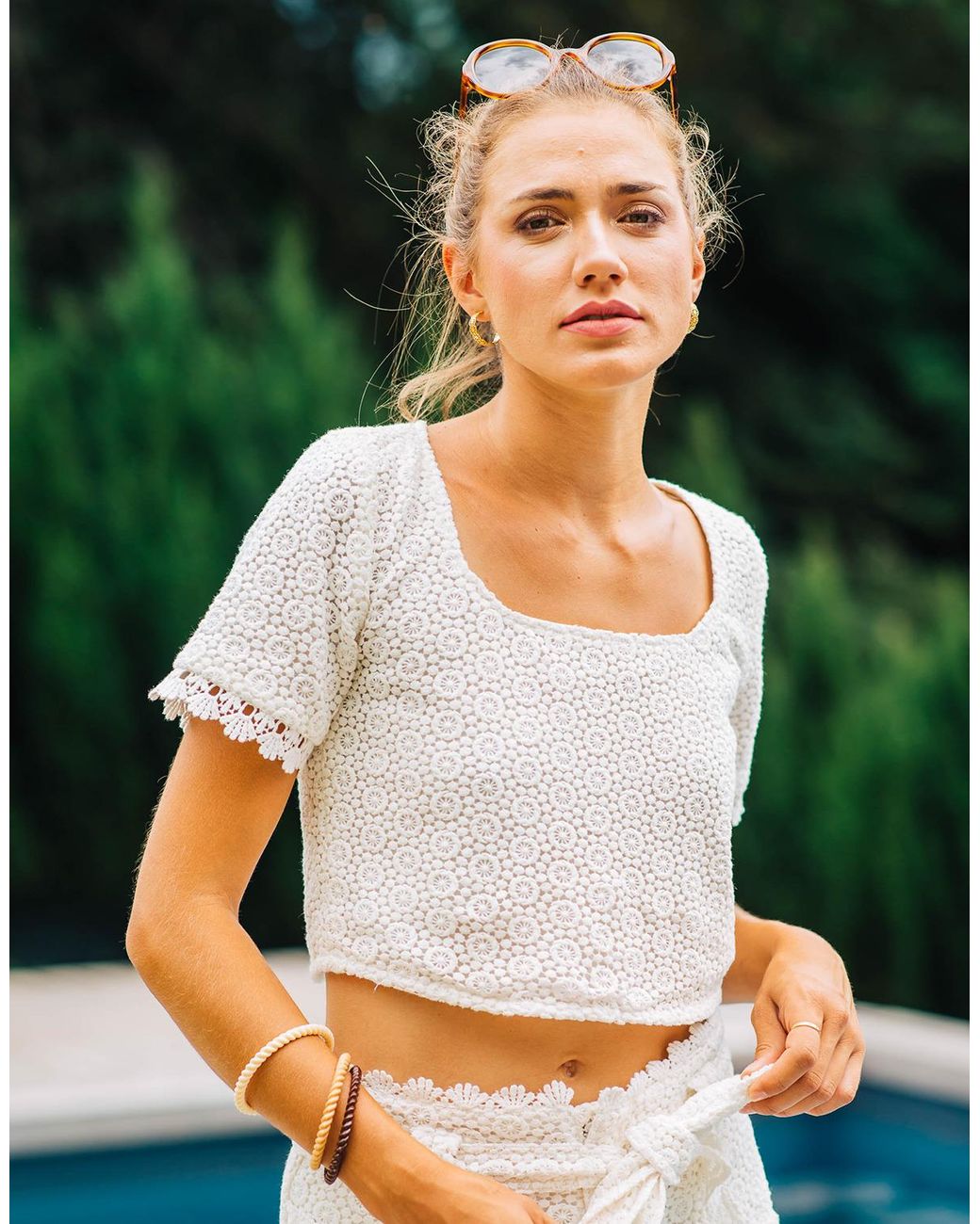 Blouses Helene Celeste en coloris Green