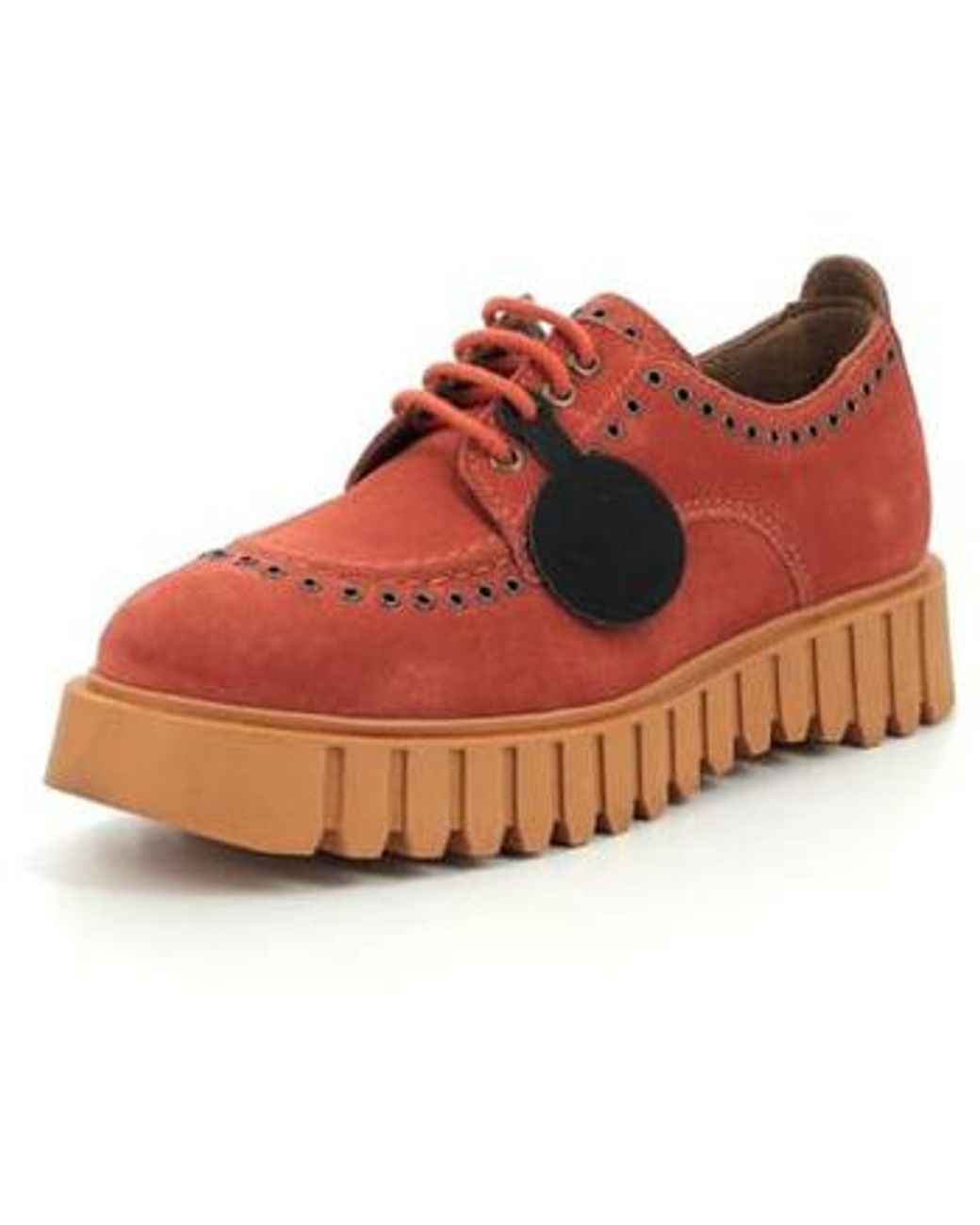 Derbies Famous, Derbies Femme Kickers en coloris Red