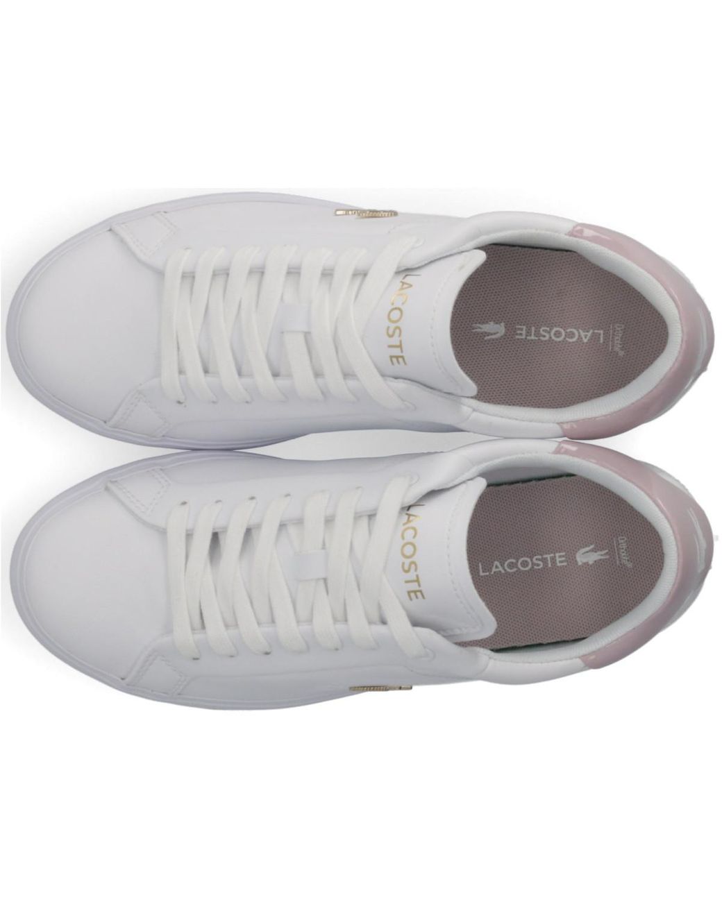 Powercourt Blanc Et Rose Femme Chaussures Lacoste en coloris Blanc | Lyst