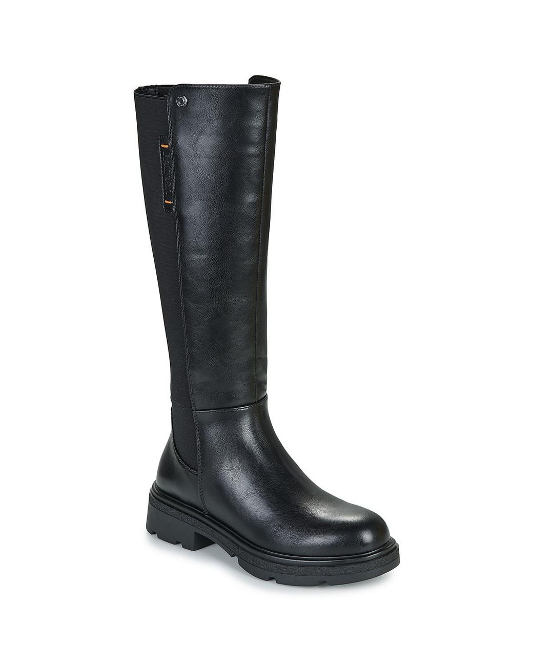 Refresh Black Flache Stiefel 172935
