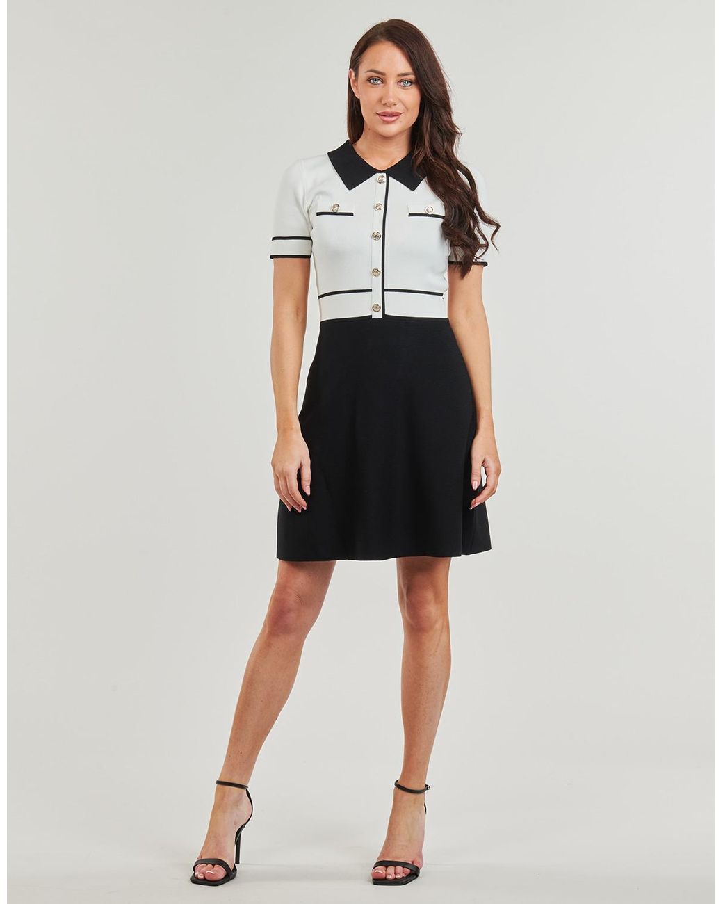 Robe Courte Rmchic Morgan en coloris Black