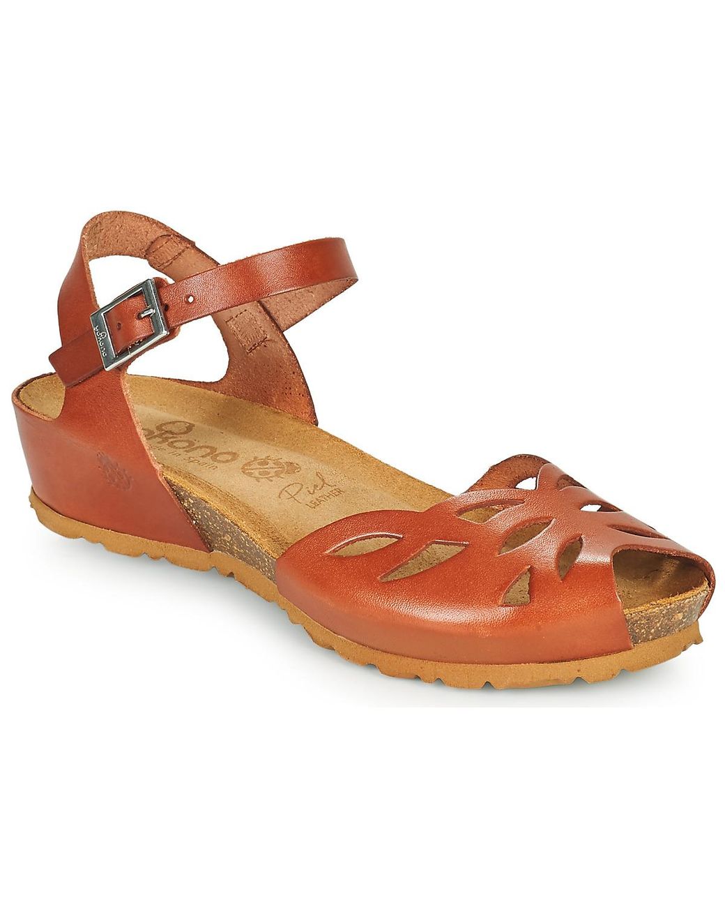 Yokono Brown Keilabsatzsandalen Monaco