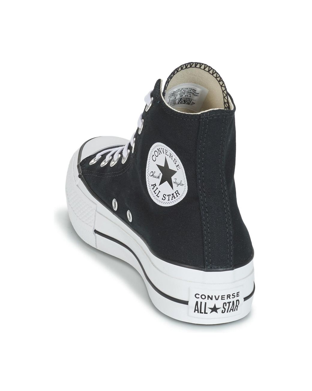 Converse Chuck Taylor All Star Canvas Lift High Top Black | Karen Walker