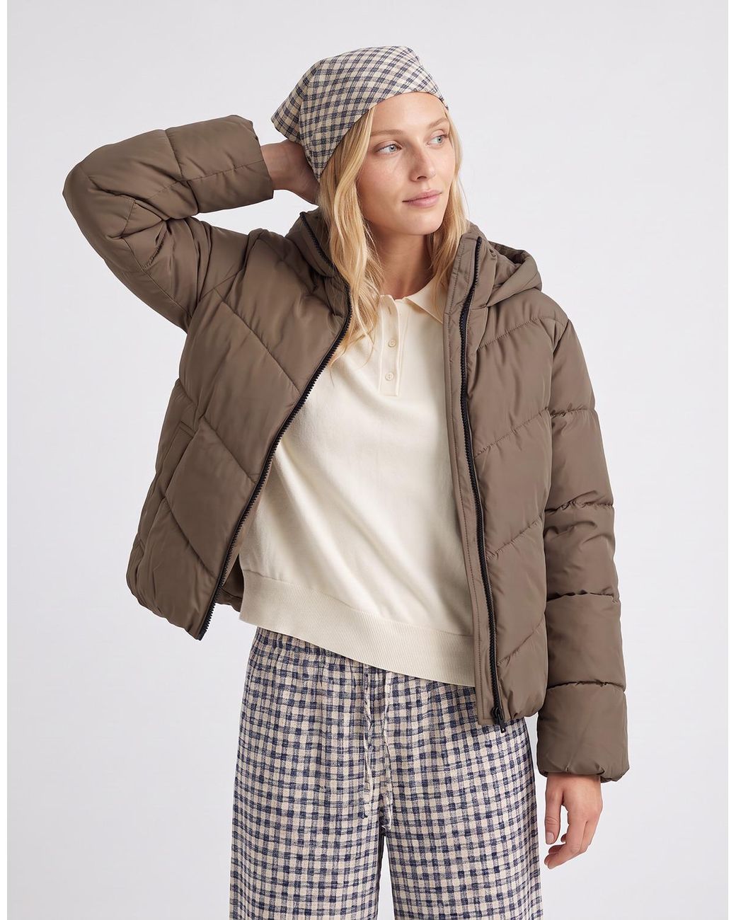 Doudounes Onlclair Puffer Hood Jacket ONLY en coloris Brown
