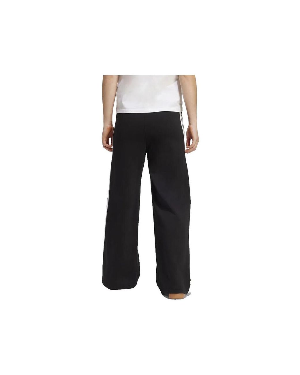 Jogging Pantalons De Survêtement 3-Stripes Fleece Wide Adidas en coloris Black