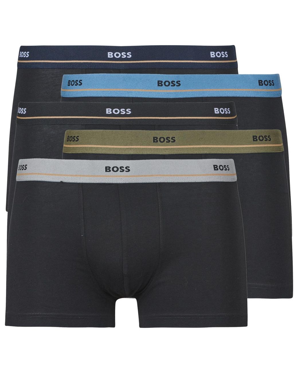 Boss Boxers Trunk 5P Essential in het Blue voor heren