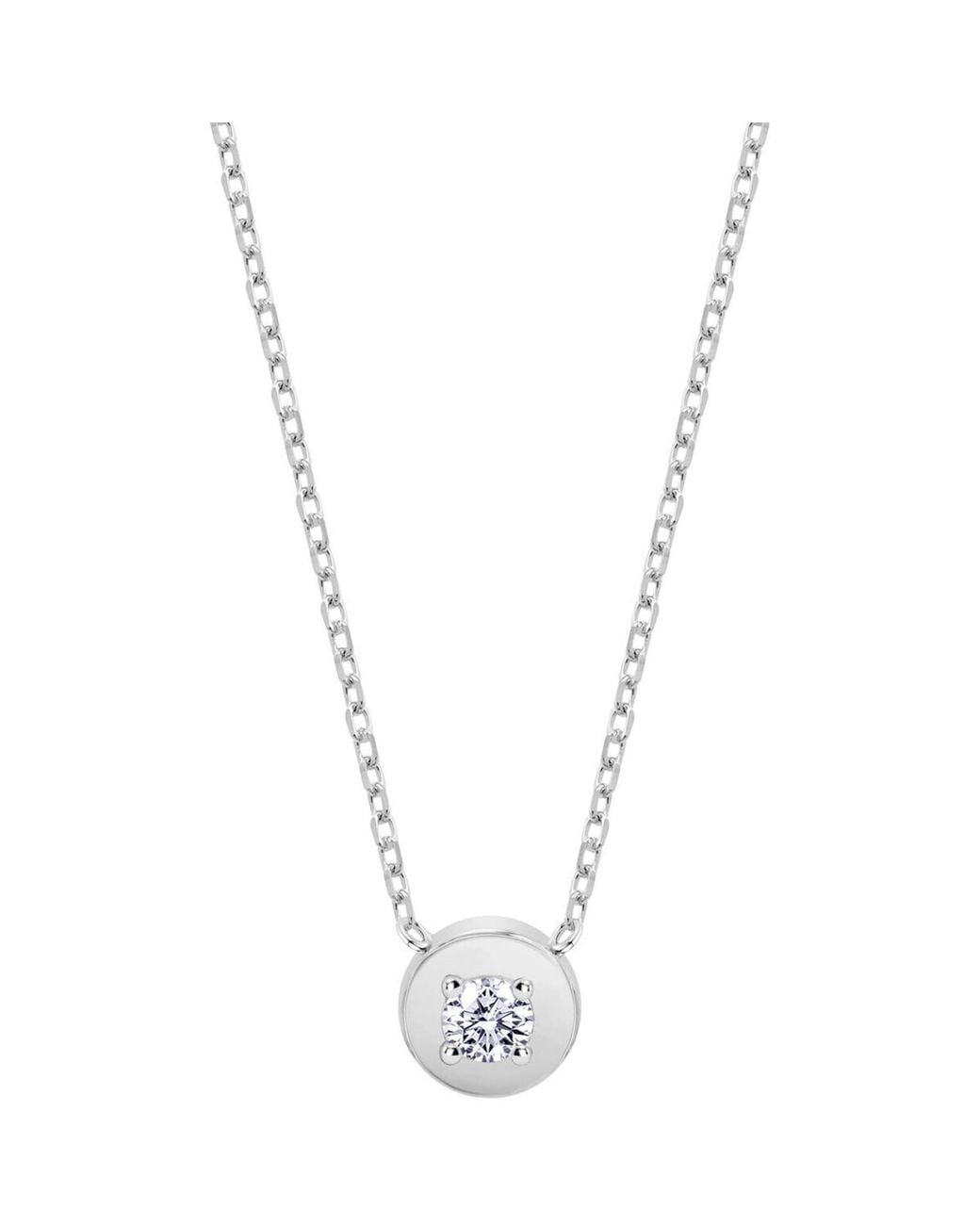 Collier Collier Essential En Argent Solitaire Lotus en coloris Metallic