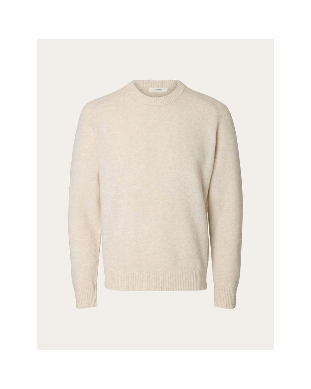 Pull Crew Neck SELECTED pour homme en coloris Natural