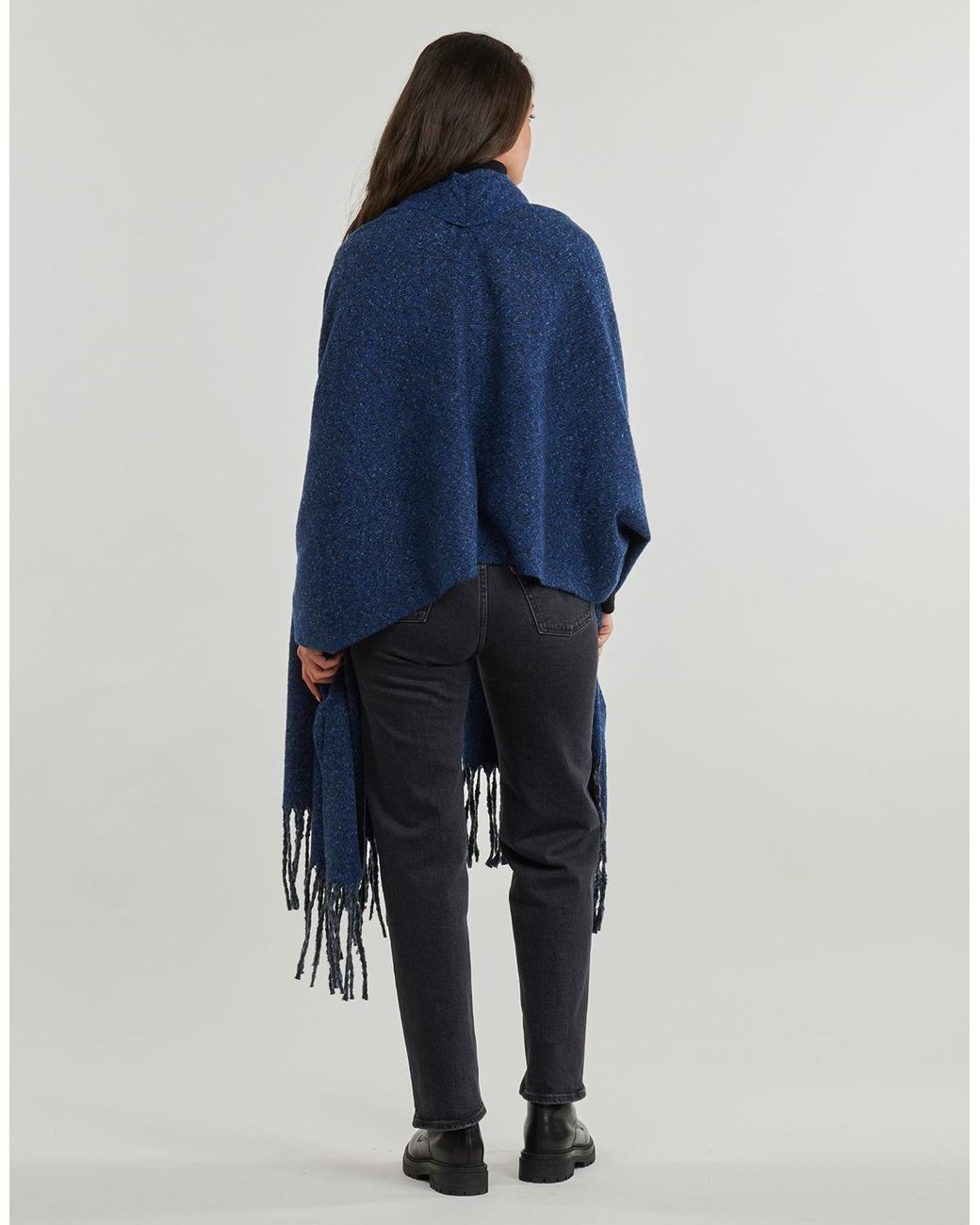 Desigual Blue Schal Scarf Colored Pockets