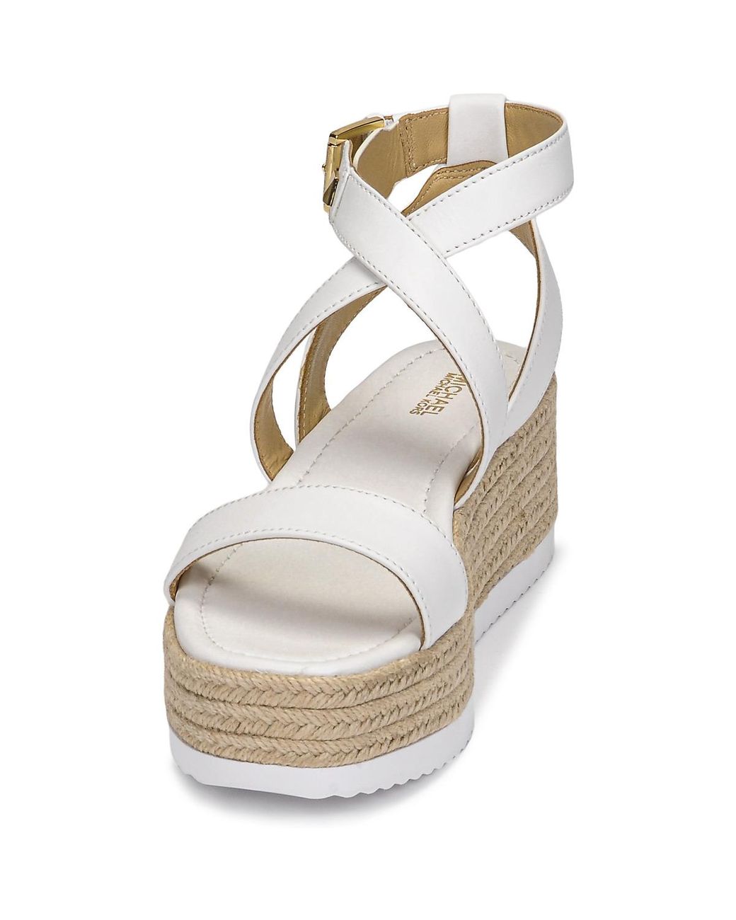 MICHAEL Michael Kors Sandalen Lowry Wedge in het Wit - Bespaar 50% - Lyst