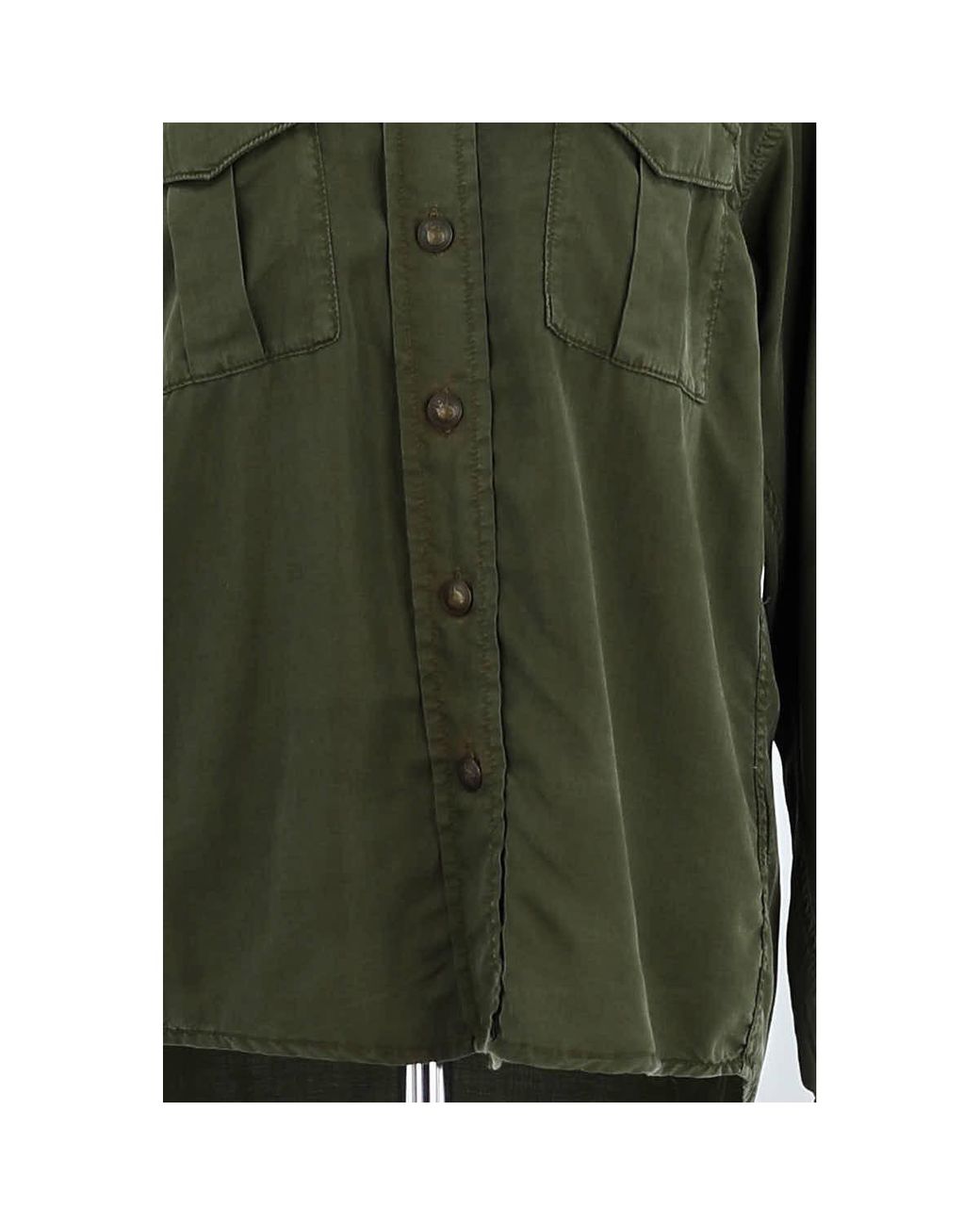 Chemise Femme The Kooples En Coton Kaki - Taille S, état Impeccable