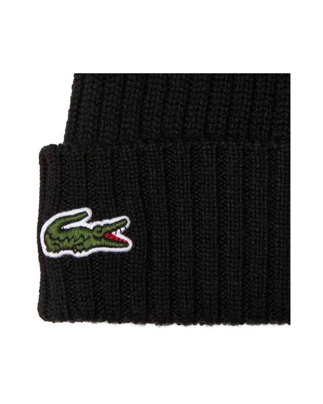 Beanies Lacoste pour homme en coloris Black