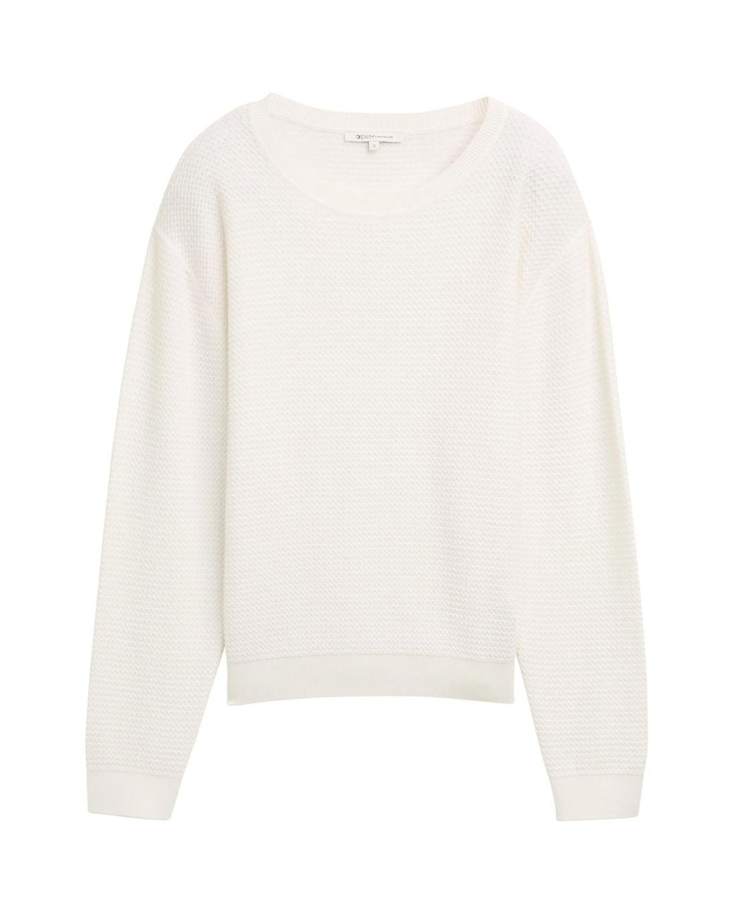 Pull Pull Maille Off Tom Tailor en coloris White