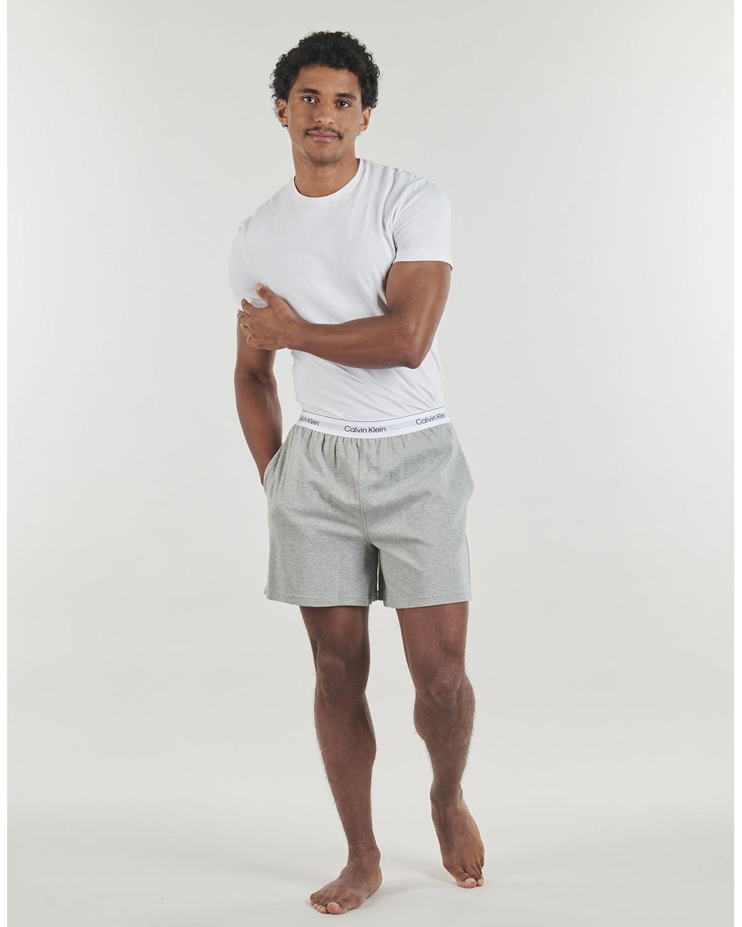 Calvin Klein Boxershorts Sleep Short in Gray für Herren