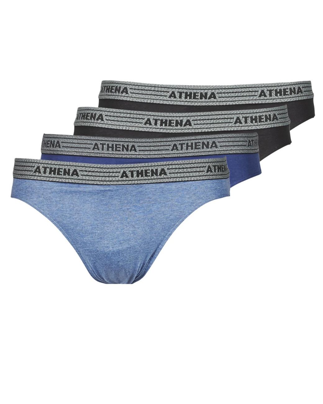 Slips Basic Coton X4 Athena pour homme en coloris Black