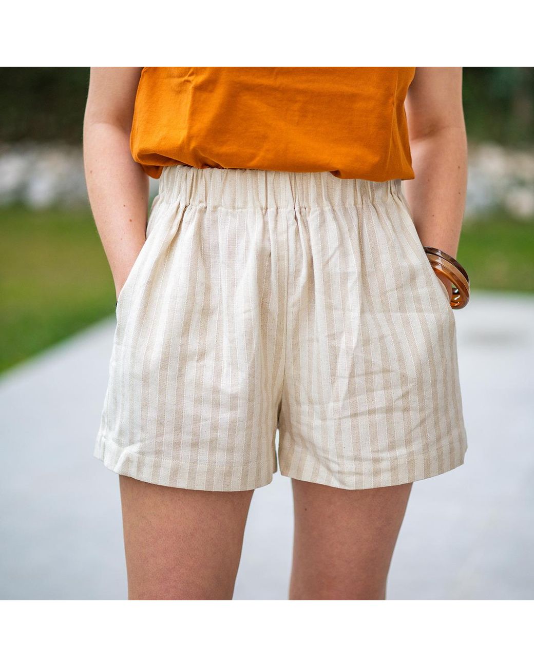 Celeste White Shorts Cassis