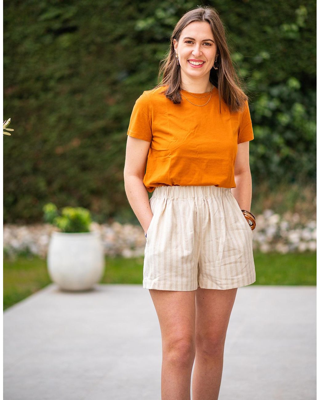 Celeste White Shorts Cassis
