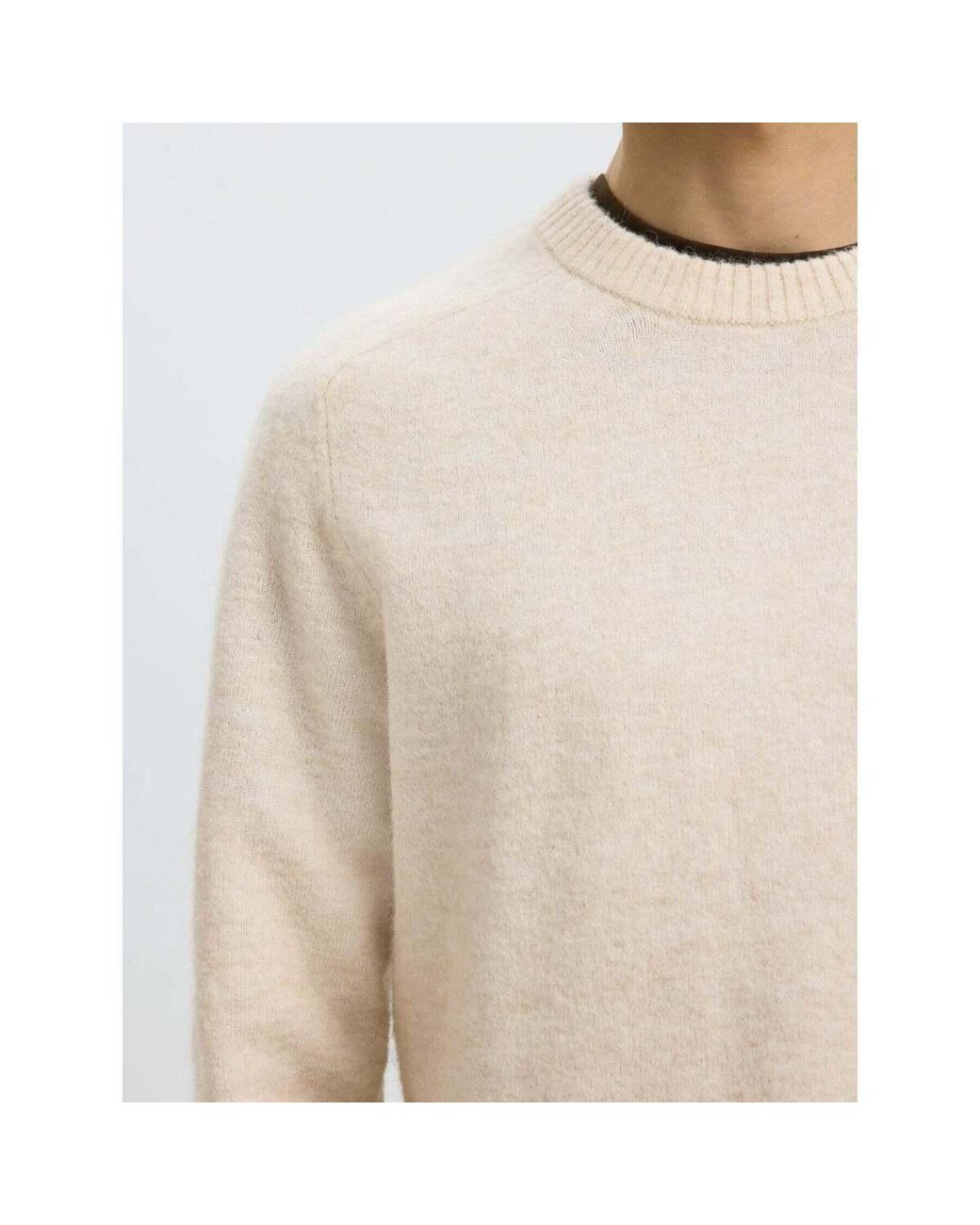 Pull Crew Neck SELECTED pour homme en coloris Natural