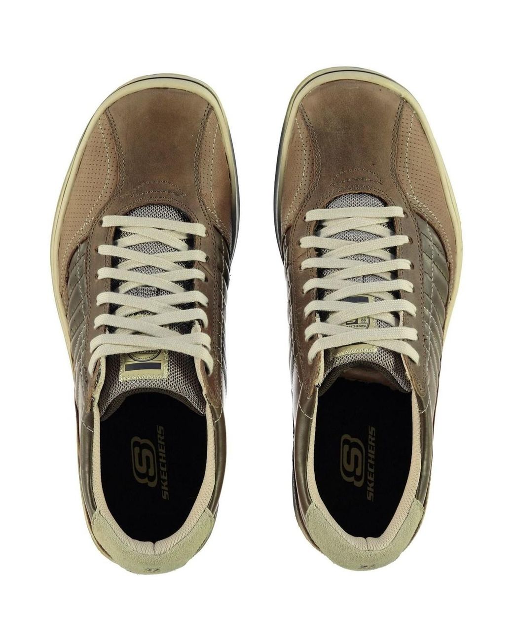 skechers piers sport mens trainers black