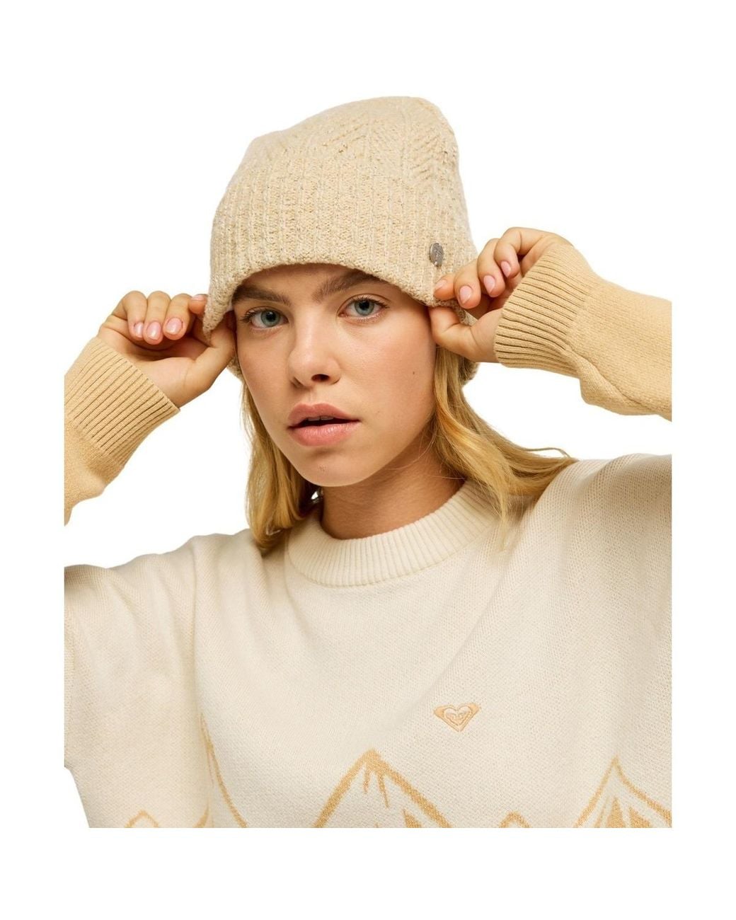 Bonnet Peak Chic Roxy en coloris Natural