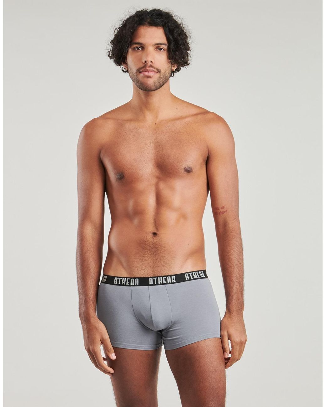 Athena Boxers Basic Color Pack De 3 in het Black voor heren