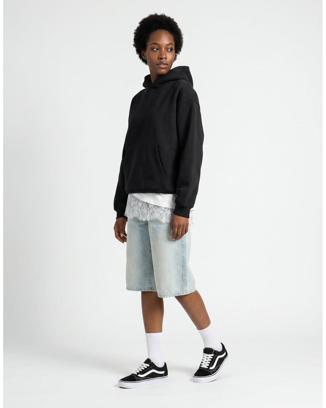 Vans Capuchon Sweaters Salton Washed Pullover in het Black