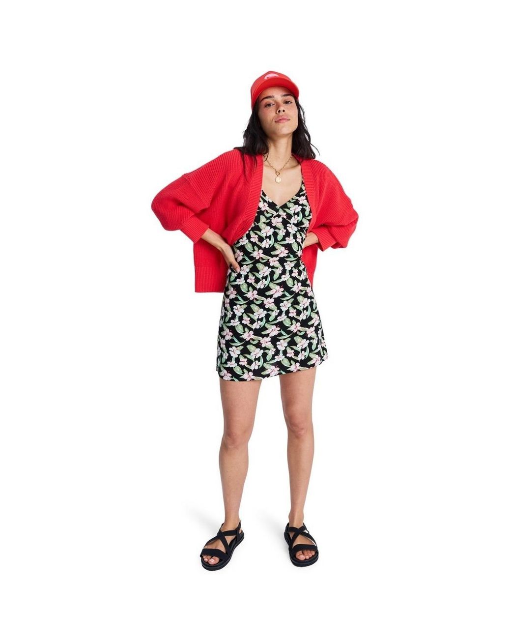 Robe Courte Free Spirits Mini Roxy en coloris Black
